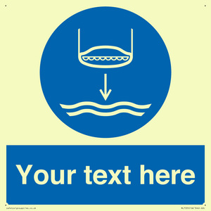 Custom Lower lifeboat to the water in launch sequence